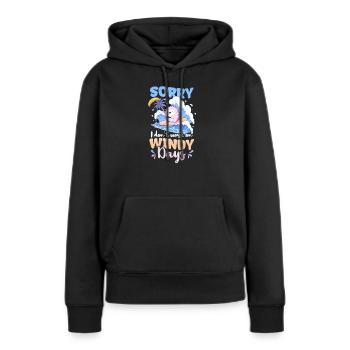 Kitesurfen funktioniert nicht an windigen Tagen - Frauen Premium Bio Hoodie - Schwarz - Vorne - Julia (174cm)