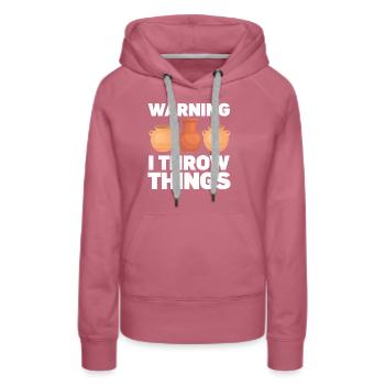 Keramikkünstler Ton Töpfern - Frauen Premium Bio Hoodie - Malve - Vorne - Isabella (175cm)