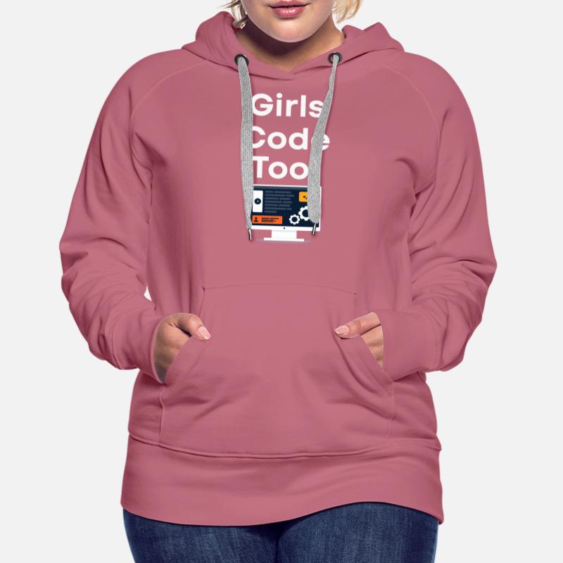 Les programmatrices de programmes pour filles aussi Sweat à capuche Premium bio Femme