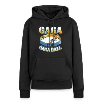 Gagaball Gaga Pour Gaga Ball Dodgeball - Sweat à capuche Premium bio Femme - noir - Devant - Julia (174cm)