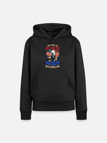 Vogelbeobachter Amerikanischer Vogelbeobachter - Frauen Premium Bio Hoodie - Schwarz