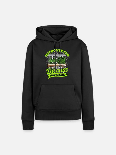 Microgreen Microgreens - Frauen Premium Bio Hoodie - Schwarz