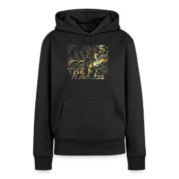 Kintsugi Kintsukuroi Défauts Le Nouveau Sans Défaut - Sweat à capuche Premium bio Femme - noir - Devant - Julia (174cm)