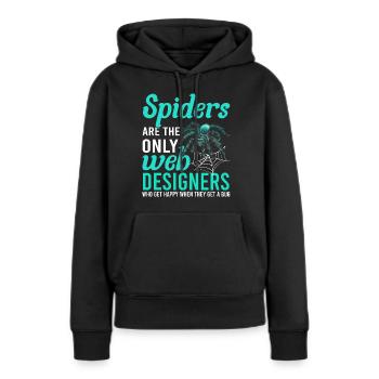 Tarentule Terrarium Amphibian Spider - Sweat à capuche Premium bio Femme - noir - Devant - Julia (174cm)