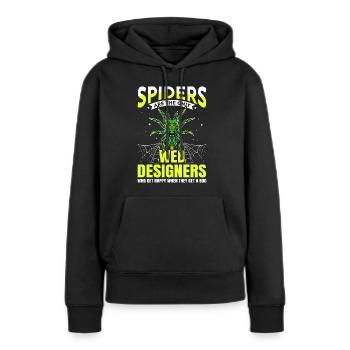 Tarentule Terrarium Amphibian Spider - Sweat à capuche Premium bio Femme - noir - Devant - Julia (174cm)