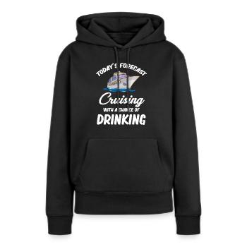 Die Heutige Prognose Kreuzfahrt Mit Der Chance, - Frauen Premium Bio Hoodie - Schwarz - Vorne - Julia (174cm)