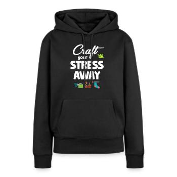 Stellen Sie Ihre Stressfreie Keramik Her - Frauen Premium Bio Hoodie - Schwarz - Vorne - Julia (174cm)