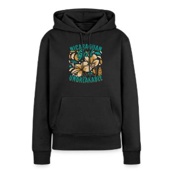 Nicaragua Nicaragisch - Frauen Premium Bio Hoodie - Schwarz - Vorne - Julia (174cm)