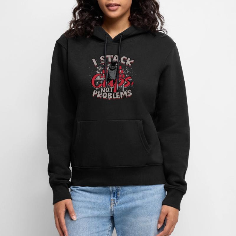 Sport Stacking I Stack Cups Not Problems Frauen Premium Bio Hoodie