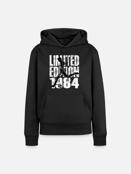 Limited Edition 1984 Limited Edition Fußball - Frauen Premium Bio Hoodie - Schwarz