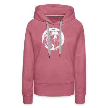 Grizzly Bear Brown Bear - Women’s Premium Organic Hoodie - mauve - Front - Isabella (175cm)