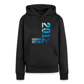 Limited Edition May 2012 Legendär Seit May 2012 - Frauen Premium Bio Hoodie - Schwarz - Vorne - Julia (174cm)