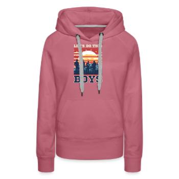 4. Juli Baseballtrainer Mach das Jungs - Frauen Premium Bio Hoodie - Malve - Vorne - Isabella (175cm)