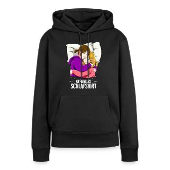 Chemise de nuit officielle Lesbienne Femmes - Sweat à capuche Premium bio Femme - noir - Devant - Julia (174cm)