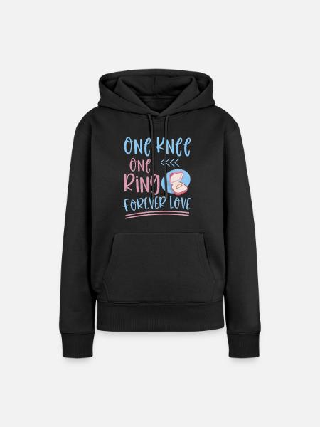 One Knee One Ring Forever Love 4 - Women’s Premium Organic Hoodie - black