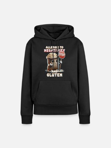 Glutenallergie Glutenunverträglichkeit - Frauen Premium Bio Hoodie - Schwarz