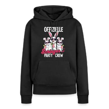 Frapper - Sweat à capuche Premium bio Femme - noir - Devant - Julia (174cm)