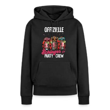 Frapper - Sweat à capuche Premium bio Femme - noir - Devant - Julia (174cm)