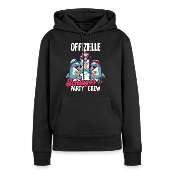 Frapper - Sweat à capuche Premium bio Femme - noir - Devant - Julia (174cm)