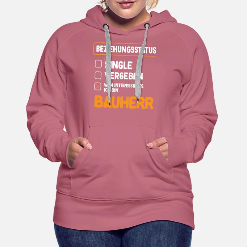 Constructeur Relation Statut Constructeur Constructeur Construction de maison Sweat à capuche Premium bio Femme