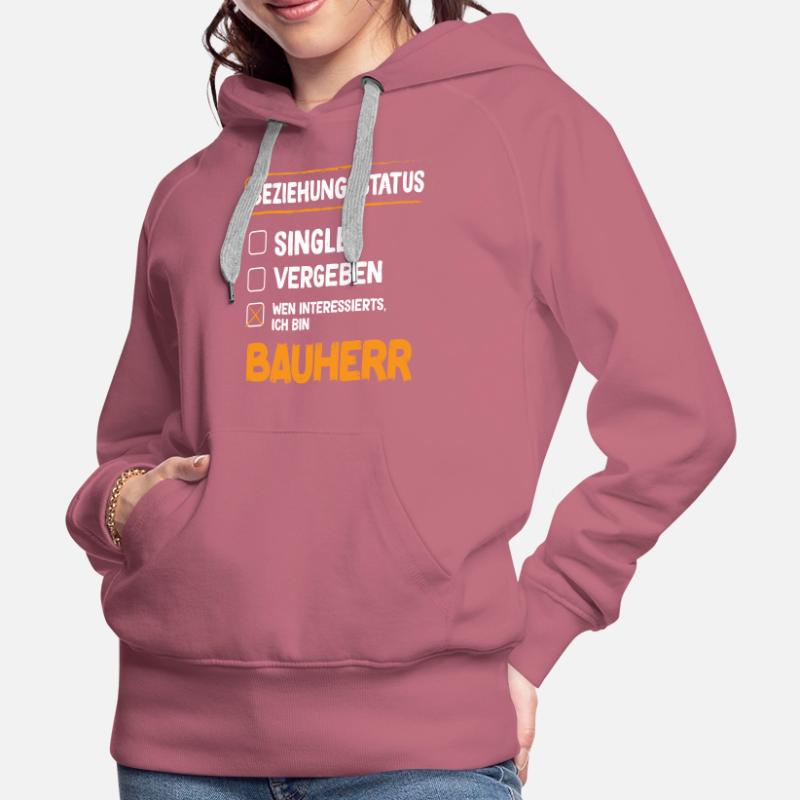 Constructeur Relation Statut Constructeur Constructeur Construction de maison Sweat à capuche Premium bio Femme