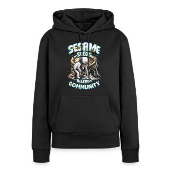 Capsule Fruit Allergy Seeds Allergy Community - Sweat à capuche Premium bio Femme - noir - Devant - Julia (174cm)