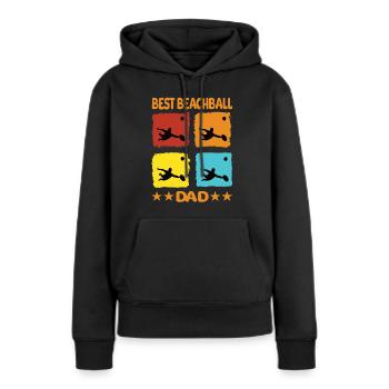 Best Beachball Dad - Frauen Premium Bio Hoodie - Schwarz - Vorne - Julia (174cm)