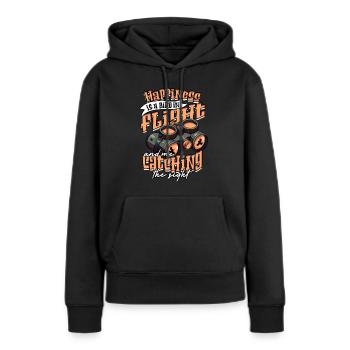 Vogelbeobachtung Ornithologe - Frauen Premium Bio Hoodie - Schwarz - Vorne - Julia (174cm)