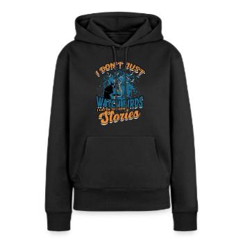 Vogelbeobachtung Ornithologe - Frauen Premium Bio Hoodie - Schwarz - Vorne - Julia (174cm)