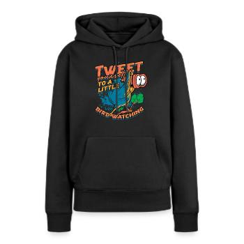 Vogelbeobachtung Ornithologe - Frauen Premium Bio Hoodie - Schwarz - Vorne - Julia (174cm)