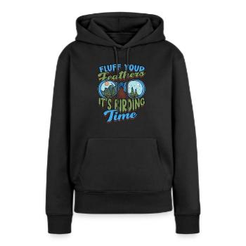 Vogelbeobachtung Ornithologe - Frauen Premium Bio Hoodie - Schwarz - Vorne - Julia (174cm)