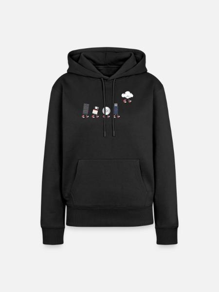 IT Geek, PC Zubehör Speichergeräte Evolution - Dame Premium hoodie, økologisk bomuld - sort