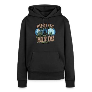 Vogelbeobachtung Ornithologe - Frauen Premium Bio Hoodie - Schwarz - Vorne - Julia (174cm)