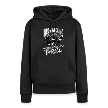 Vogelbeobachtung Ornithologe - Frauen Premium Bio Hoodie - Schwarz - Vorne - Julia (174cm)
