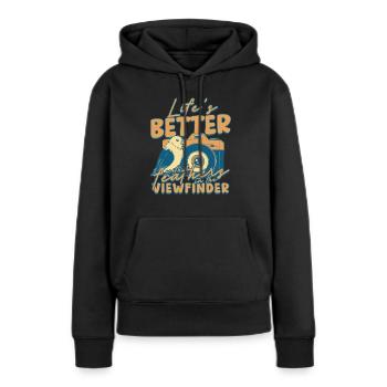 Vogelbeobachtung Ornithologe - Frauen Premium Bio Hoodie - Schwarz - Vorne - Julia (174cm)