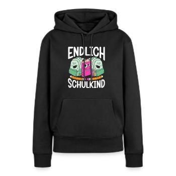School 1. Grade - Frauen Premium Bio Hoodie - Schwarz - Vorne - Julia (174cm)
