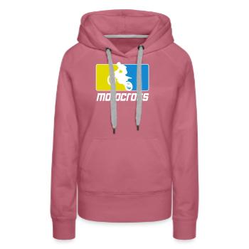 Motocross Enduro Moto Supermoto - Sweat à capuche Premium bio Femme - mauve - Devant - Isabella (175cm)