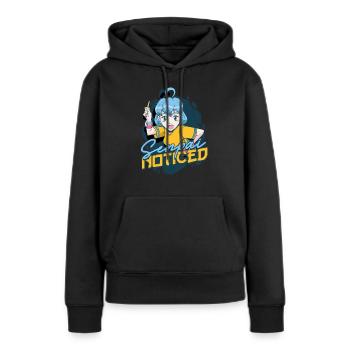 Anime Senpai remarqué - Sweat à capuche Premium bio Femme - noir - Devant - Julia (174cm)