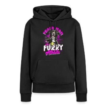 Flyball Proud Mom Of A Furry Athlete - Women’s Premium Organic Hoodie - black - Front - Julia (174cm)