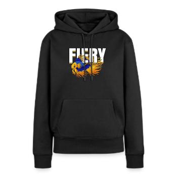 Poisson Betta Siamois Betta Fureur ardente - Sweat à capuche Premium bio Femme - noir - Devant - Julia (174cm)