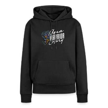 Poisson Betta Betta Aqua Warrior Gloire - Sweat à capuche Premium bio Femme - noir - Devant - Julia (174cm)