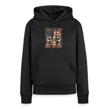 Krav Maga Self Défense - Sweat à capuche Premium bio Femme - noir - Devant - Julia (174cm)