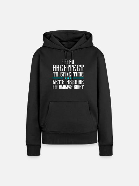 Architect Architecture - Frauen Premium Bio Hoodie - Schwarz