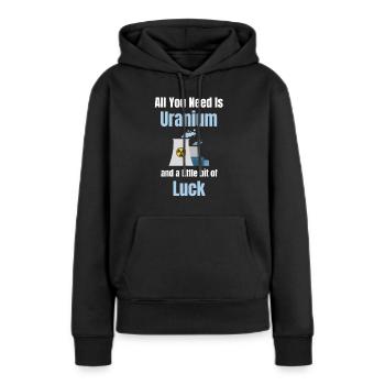 Alles, Was Sie Brauchen, Ist Uran Und Ein - Frauen Premium Bio Hoodie - Schwarz - Vorne - Julia (174cm)