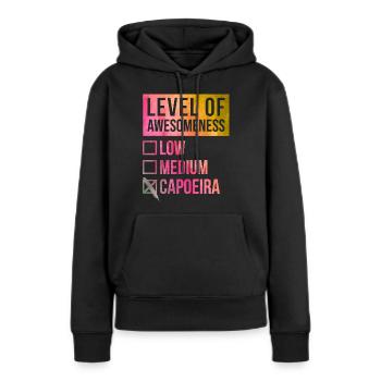 Capoeira Capoeira Capoeira - Sweat à capuche Premium bio Femme - noir - Devant - Julia (174cm)
