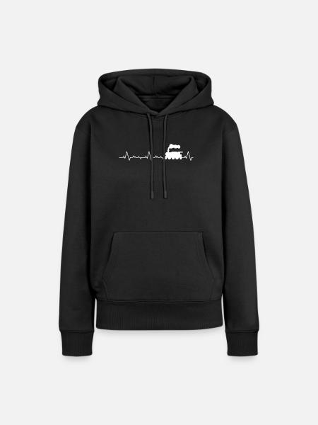 Zug Modellbauer, Modelllokomitive Lok Lokomotive - Dame Premium hoodie, økologisk bomuld - sort