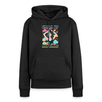 Gymnastik Kreide Und Glänzen - Frauen Premium Bio Hoodie - Schwarz - Vorne - Julia (174cm)