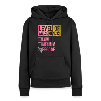 Reggae Reggae Reggae - Sweat à capuche Premium bio Femme - noir - Devant - Julia (174cm)