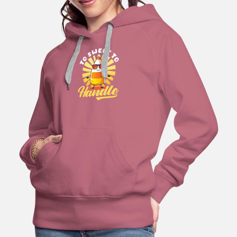 Candy Corn troppo dolce da maneggiare Felpa con cappuccio ecologica premium da donna