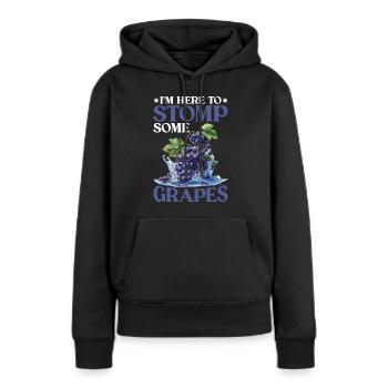 I'm Here To Stomp Some Grapes 21 - Frauen Premium Bio Hoodie - Schwarz - Vorne - Julia (174cm)